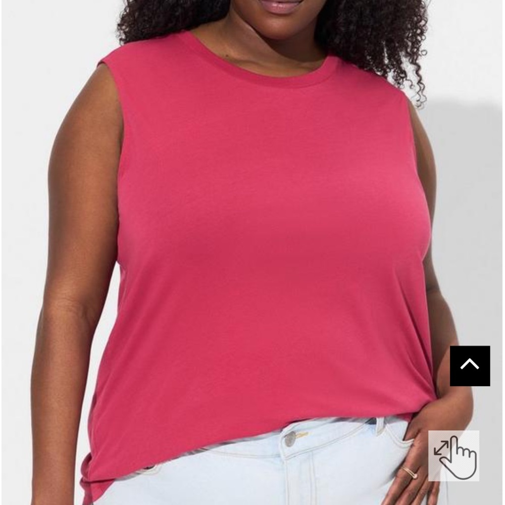 Women’s TORRID Red Bud Vintage Cotton Jersey High Neck Tank (Size 1X) 14/16